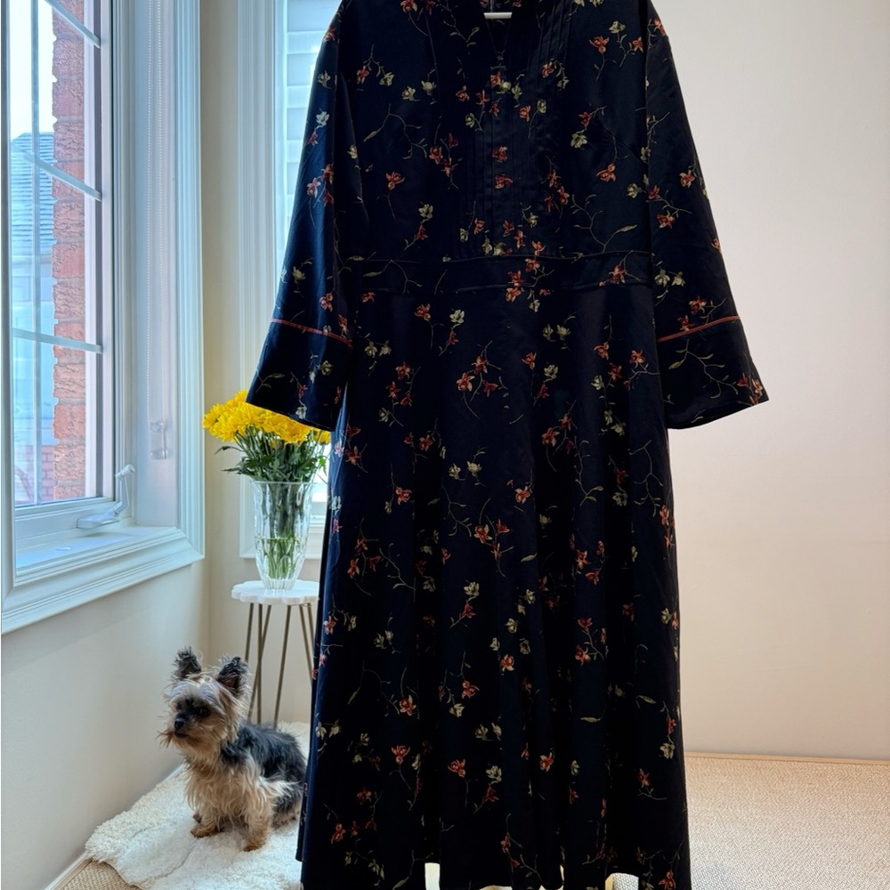 Japanese brand - Clane Long Floral Dress — Effortless Elegance - Picture 5 of 6